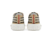 Burberry Check Cotton Sneakers Archive Beige