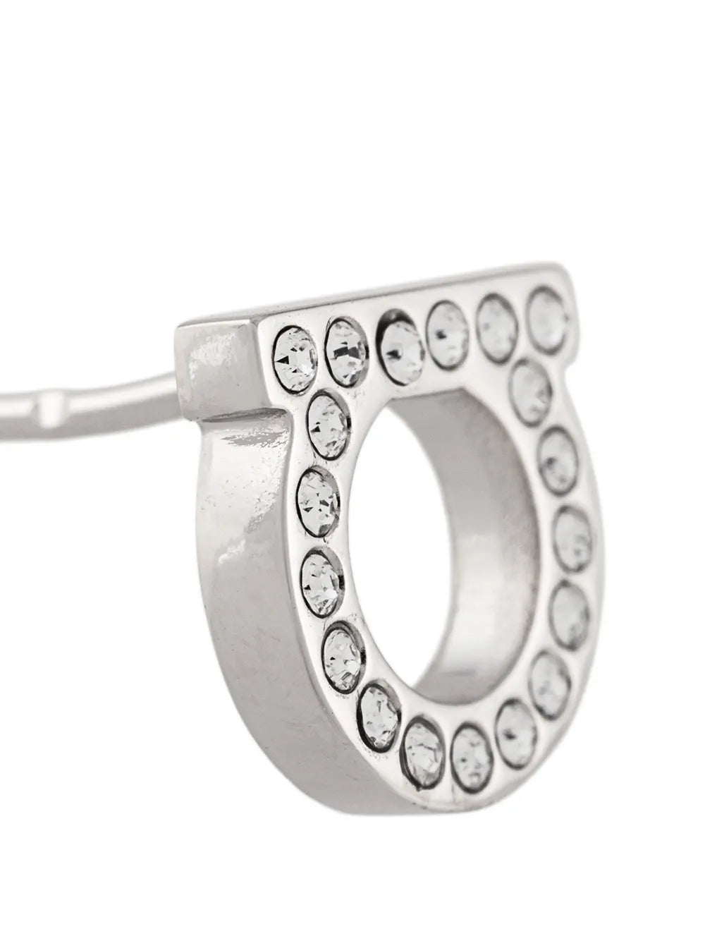 Gancini crystal embellished stud earrings