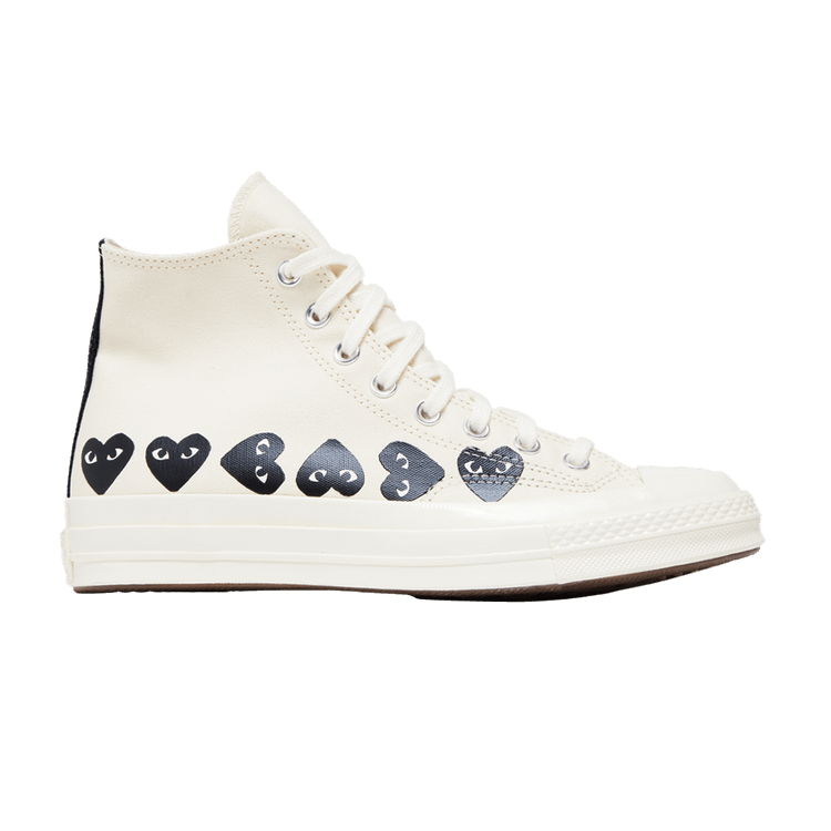 Comme des Garçons PLAY x Chuck 70 High Multi Heart - Milk Black