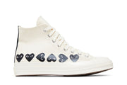 Comme des Garçons PLAY x Chuck 70 High Multi Heart - Milk Black