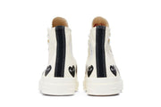 Comme des Garçons PLAY x Chuck 70 High Multi Heart - Milk Black