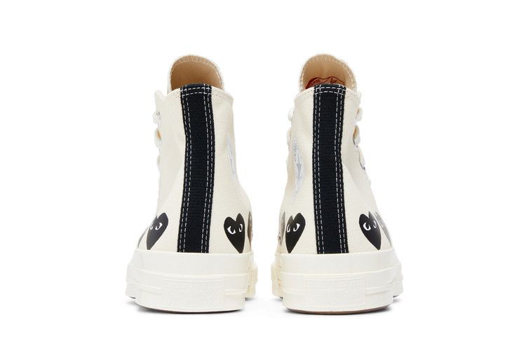 Comme des Garçons PLAY x Chuck 70 High Multi Heart - Milk Black