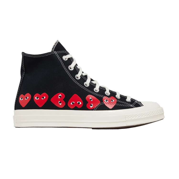 Comme des Garçons PLAY x Chuck 70 High Multi Heart - Black