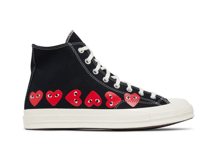 Comme des Garçons PLAY x Chuck 70 High Multi Heart - Black