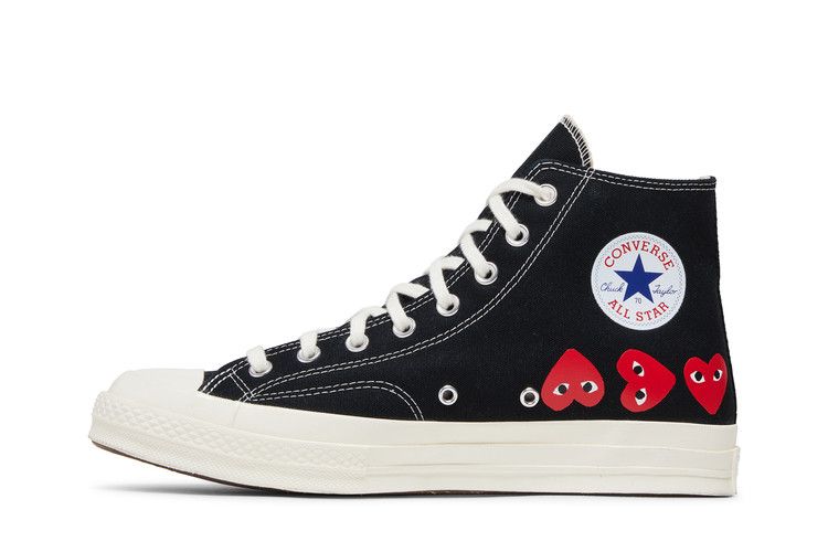 Comme des Garçons PLAY x Chuck 70 High Multi Heart - Black