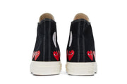 Comme des Garçons PLAY x Chuck 70 High Multi Heart - Black