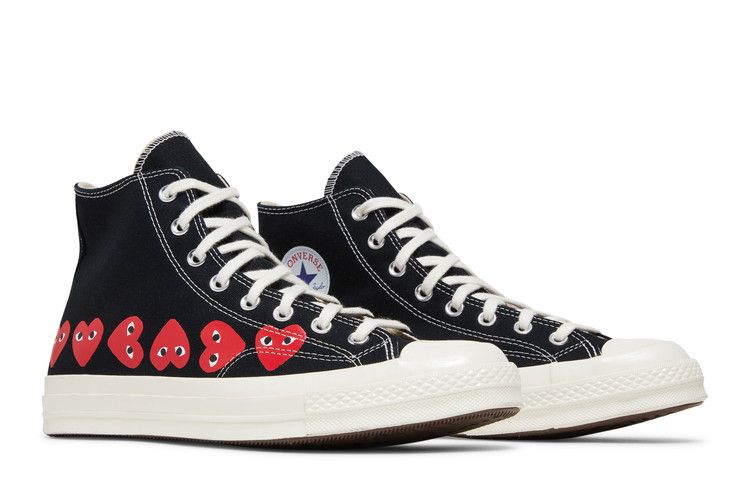 Comme des Garçons PLAY x Chuck 70 High Multi Heart - Black