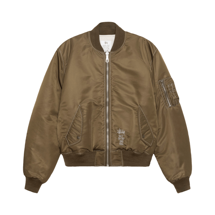 Stussy Built Reversible Bomber Jacket Brown