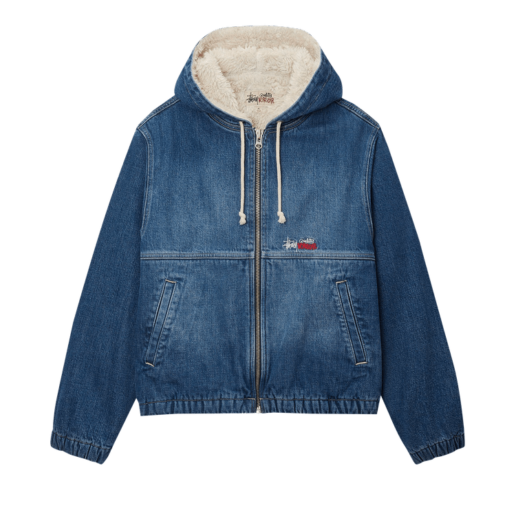 Stussy Denim Work Jacket Washed Blue