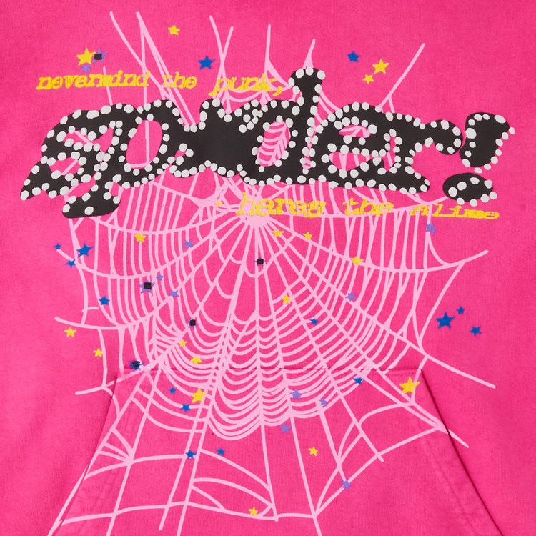 Sp5der P*nk V2 Hoodie Pink