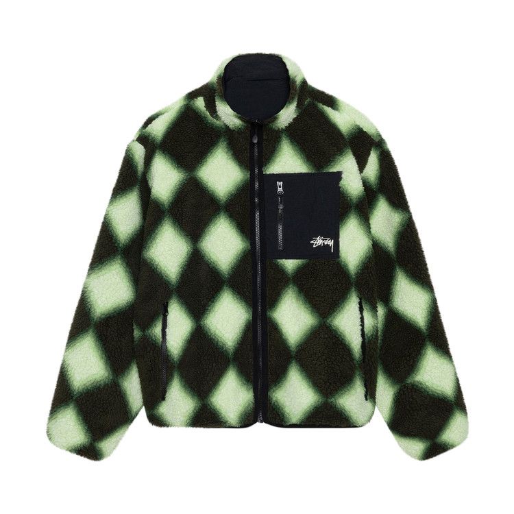 Stussy Sherpa Reversible Jacket Green