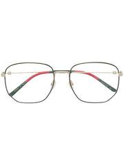 Web detail hexagonal-frame glasses