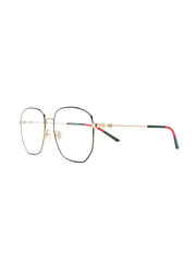 Web detail hexagonal-frame glasses