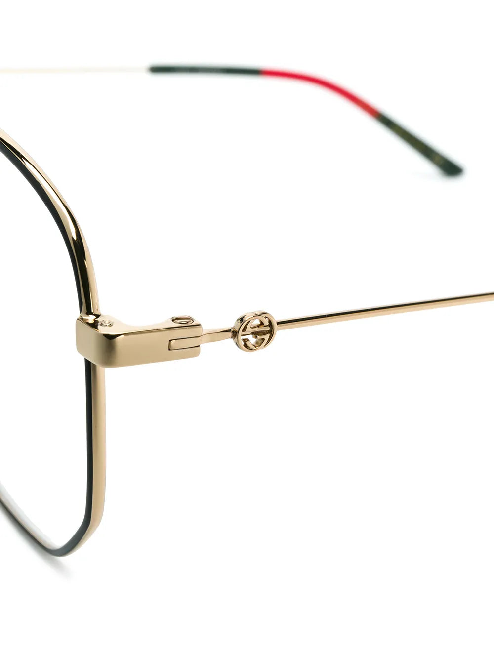 Web detail hexagonal-frame glasses