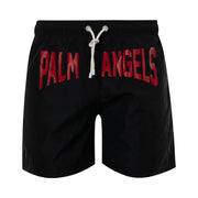 Palm Angels City Swim Shorts Black/Red