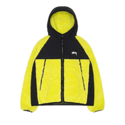 Stussy Sherpa Paneled Hooded Jacket Lime