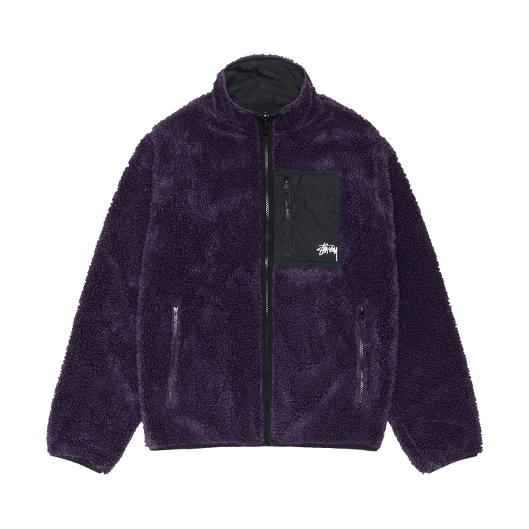 Stussy Sherpa Reversible Jacket Purple