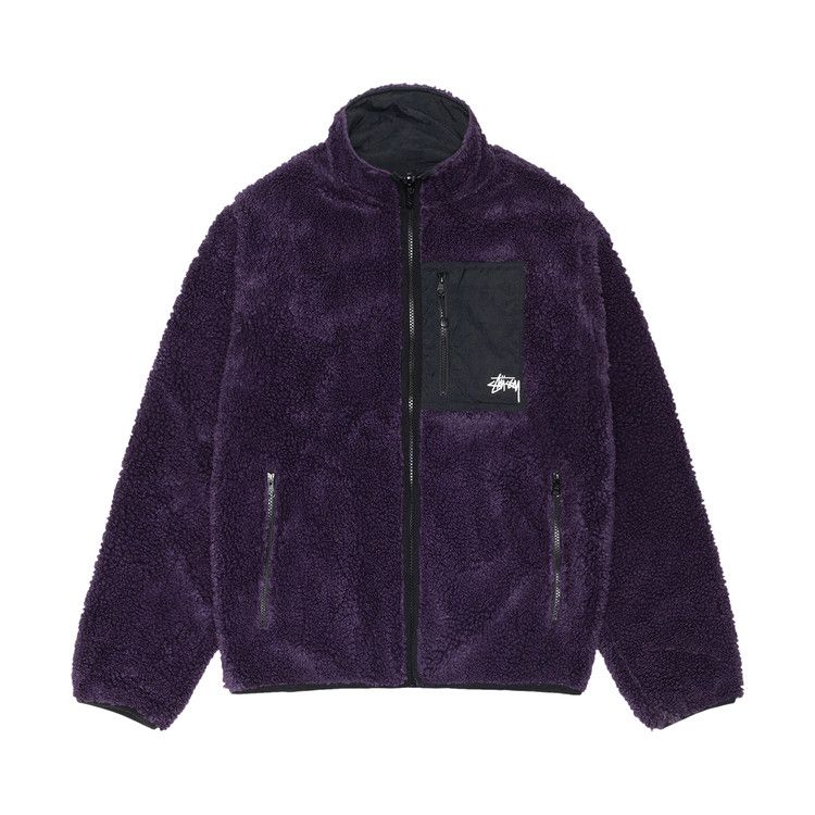 Stussy Sherpa Reversible Jacket Purple
