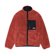 Stussy Sherpa Reversible Jacket Terracotta