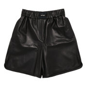 Palm Angels Monogram Leather Shorts Black