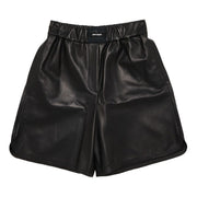 Palm Angels Monogram Leather Shorts Black