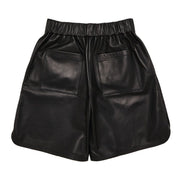 Palm Angels Monogram Leather Shorts Black