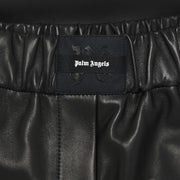 Palm Angels Monogram Leather Shorts Black