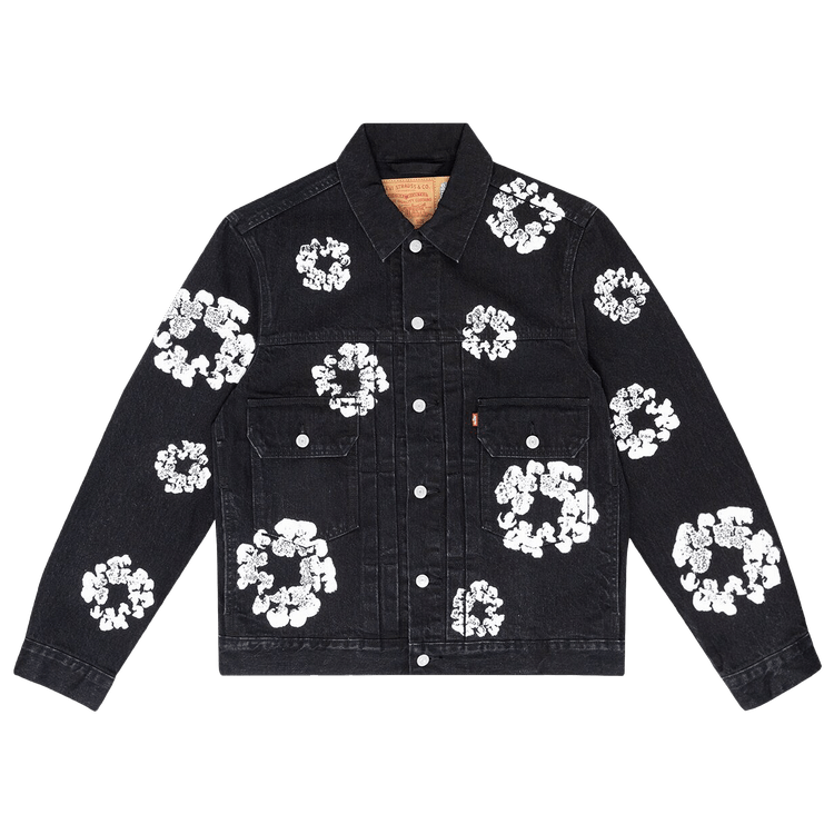 Denim Tears Type II All Over Wreath Jacket Black