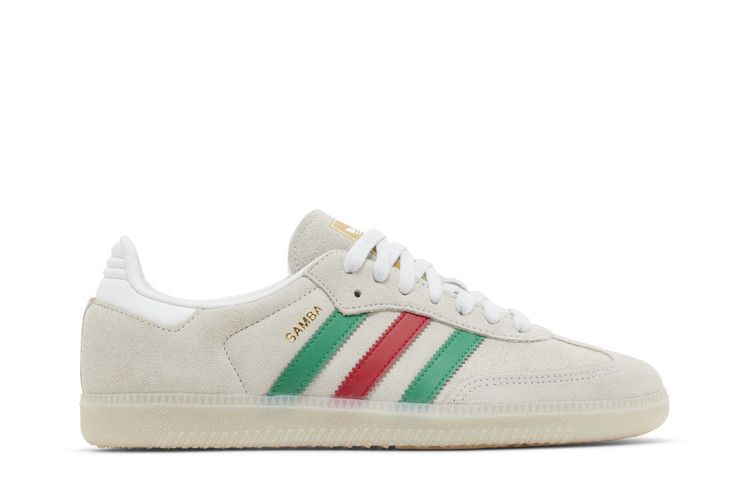 Adidas Samba OG Crystal White Green Scarlet