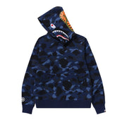 BAPE Color Camo Shark Pullover Hoodie Navy
