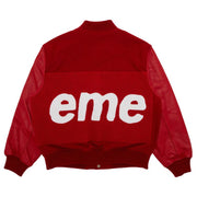 Supreme Big Logo Chenille Varsity Jacket Red
