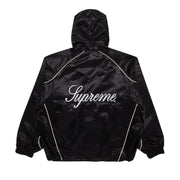 Supreme Satin Hooded Track Jacket Black
