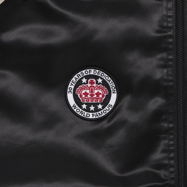 Supreme Satin Hooded Track Jacket Black