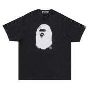 BAPE Spray Ape Head Garment Dyed Relaxed Fit T-Shirt Black