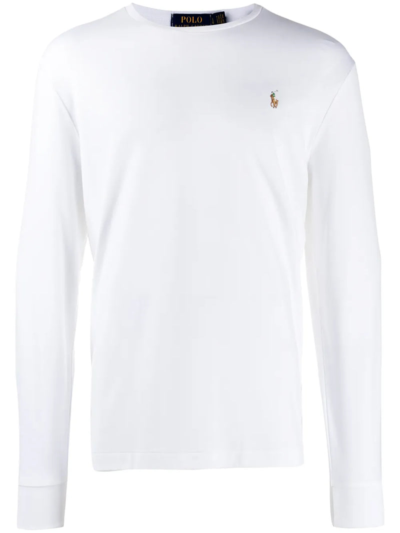 logo-embroidered long-sleeve T-Shirt
