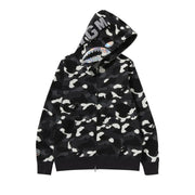 BAPE City Camo Shark Full Zip Hoodie Black
