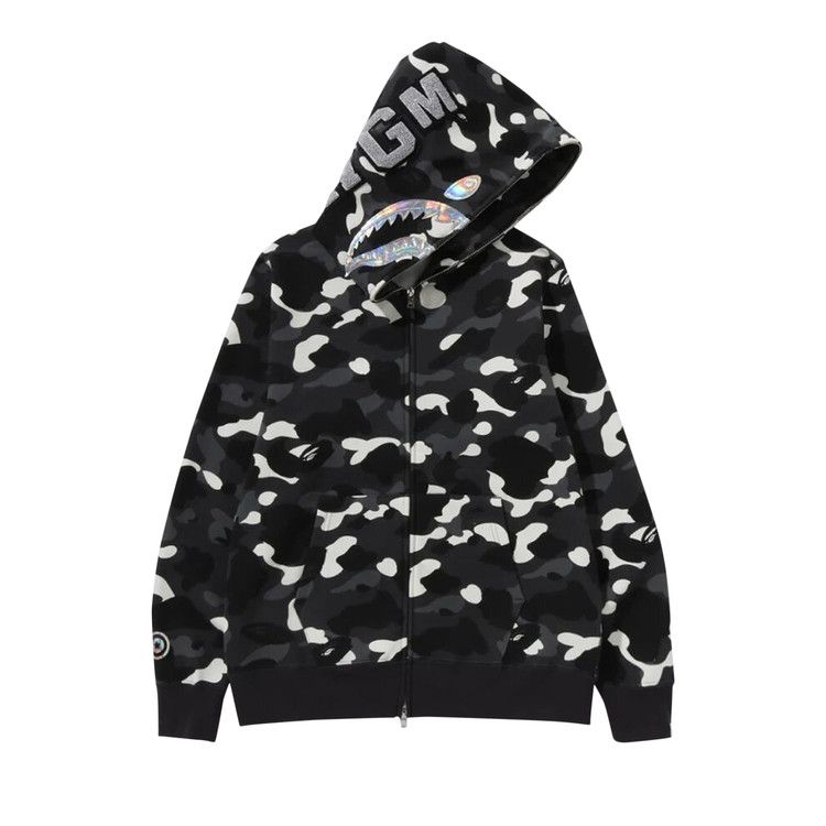BAPE City Camo Shark Full Zip Hoodie Black