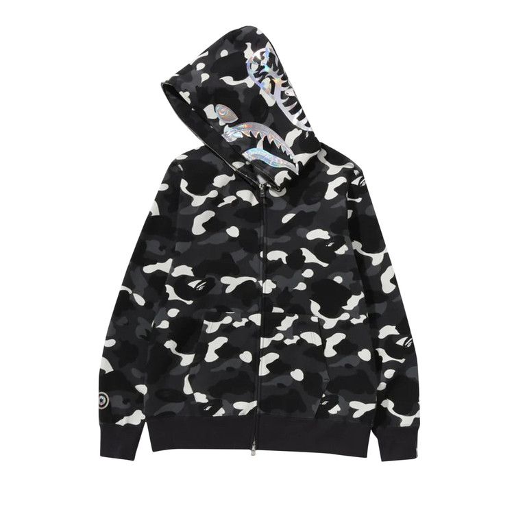 BAPE City Camo Shark Full Zip Hoodie Black