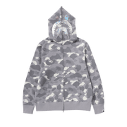 BAPE City Camo Shark Full Zip Hoodie Grey