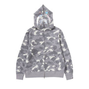 BAPE City Camo Shark Full Zip Hoodie Grey