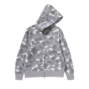 BAPE City Camo Shark Full Zip Hoodie Grey