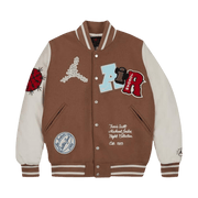Air Jordan x Travis Scott Varsity Jacket (Asia Sizing) Antique Brown