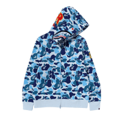 BAPE ABC Camo Shark Full Zip Hoodie Blue
