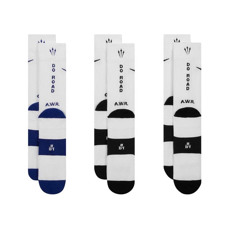 Nike x NOCTA L’Art Crew Socks (3 Pack) White/Deep Royal Blue/White/Black