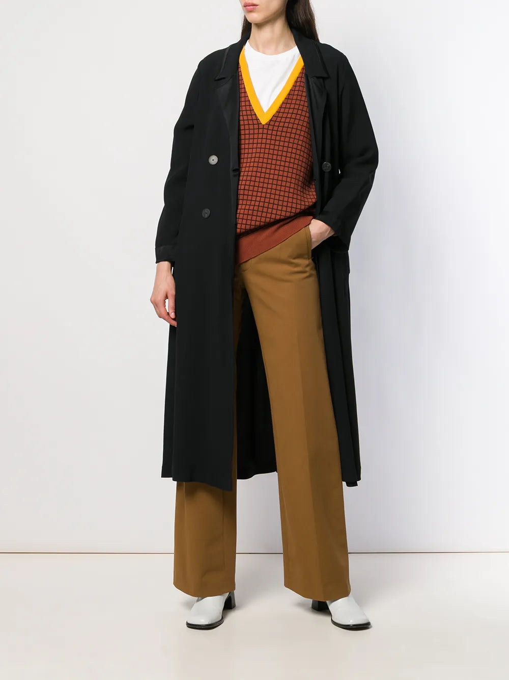 belted double-breasted coat