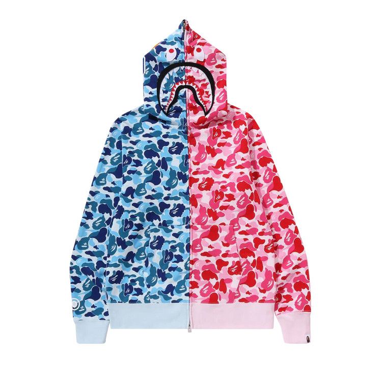 BAPE ABC Camo Crazy Shark Full Zip Hoodie Black/Pink