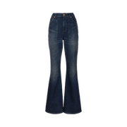 Balmain Vintage Flared Denim Jeans Blue