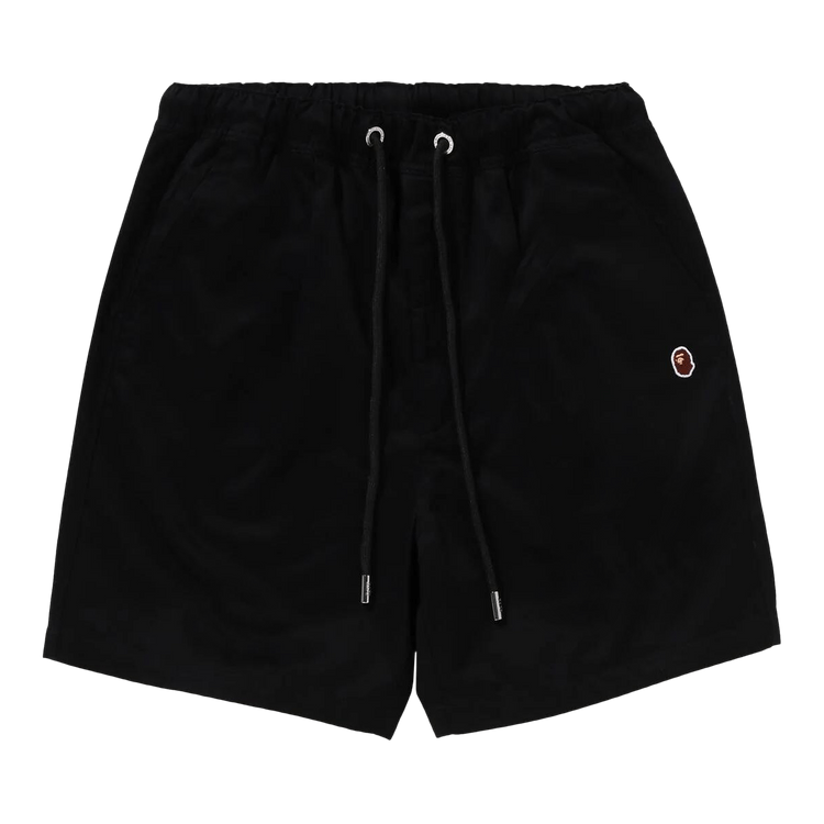 BAPE Ape Head One Point 2 Pleat Easy Chino Shorts Black