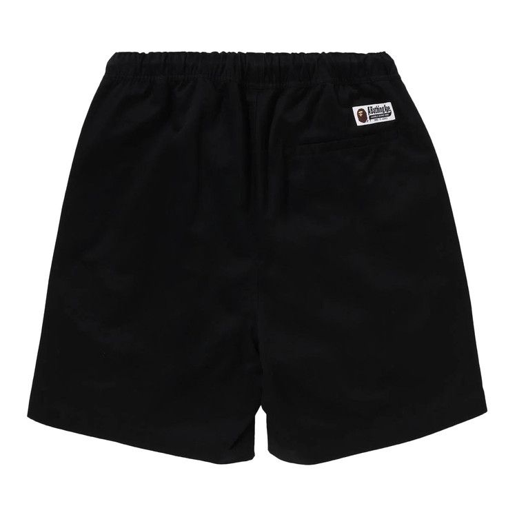 BAPE Ape Head One Point 2 Pleat Easy Chino Shorts Black