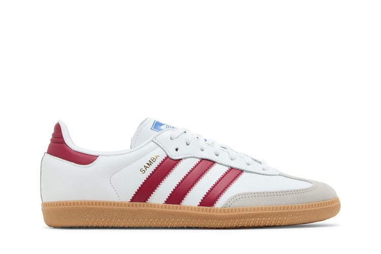 Adidas Samba OG J White Collegiate Burgundy Gum